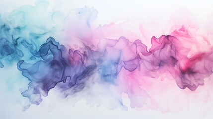 Delicate ink blots merging on damp paper, creating a pastel watercolor dream.