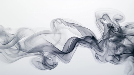 Delicate plumes of smoke rising and intertwining against a crisp white setting, illustrating the artistry of the intangible.