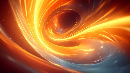 Abstract swirl, futuristic background and wave surface glow, wallpaper and digital art