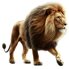 lion isolated on transparent background, png