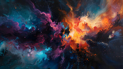 space nebula exploding background - obrazy, fototapety, plakaty