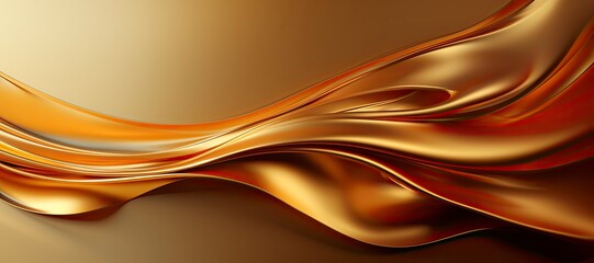 gold wave, abstract wallpaper, background