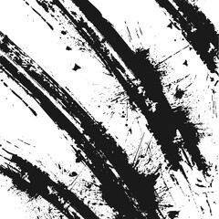 Vector tire marks texture with grunge effect, splashes. Black monochrome tread prints Generative Ai