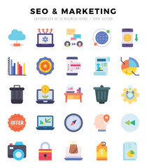 SEO & MARKETING Icon Bundle 25 Icons for Websites and Apps