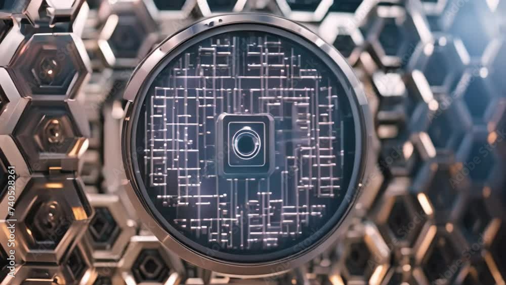 Poster a detailed view of an electronic device in a room showcasing its features and design without any dis