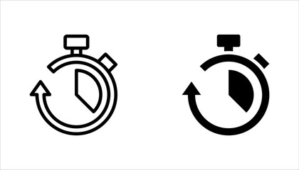 Fototapeta premium Countdown Icon set. symbol for mobile concept and web design. vector illustration on white background