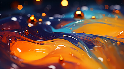 Natural luxury abstract fluid art painting with liquid ink art as background