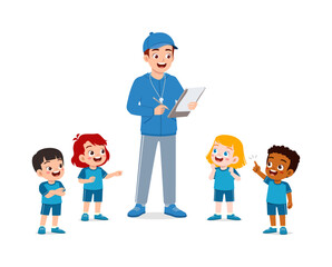 kid and physical education teacher holding note