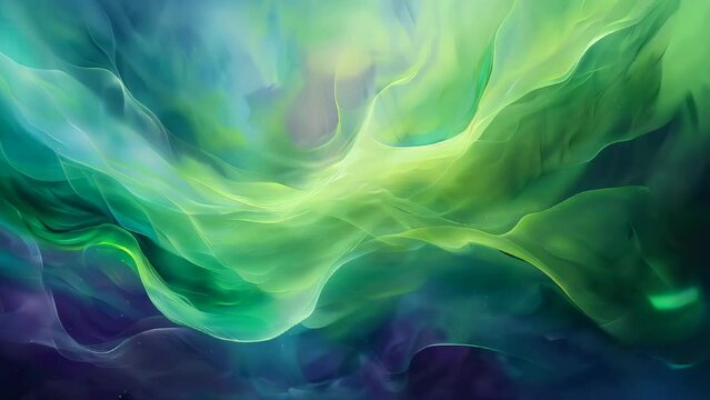 Abstract background with green and blue pattern. Fantasy fractal texture. Digital art. 3D rendering.