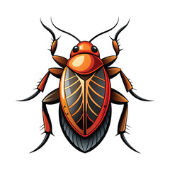 Vector of Cockroach illustration on white