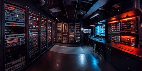 A technology stands tall a colossal supercomputer network power Generative AI