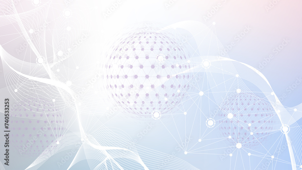 Fototapete quantum computing. quantum processing. artificial intelligence quantum computer technology concept. 