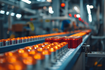 Production in a factory with conveyor machinery
technology