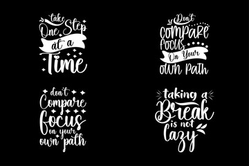 take one step at a time inscription t-shirt design