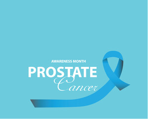 Prostate Cancer Awareness Month, September. Vector