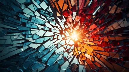 Foto op Plexiglas Epic wallpaper inspired by broken glass scenes © Derby