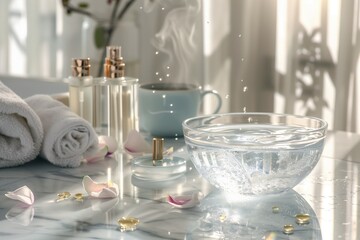Spa Wellness Setting with Aromatic Essentials