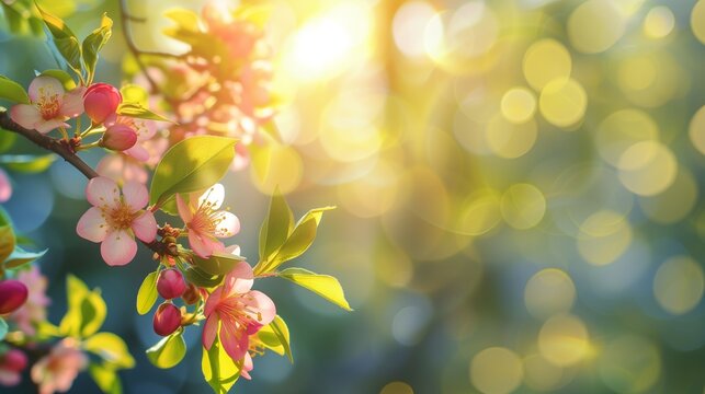Beautiful background of spring flowers