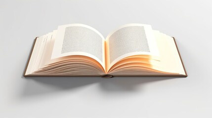 Obraz premium Open book side view mockup. Realistic flipping pages, education, paper, open, literature, nature, imagination, read, page, creative, ecology, environment, travel, vacation.