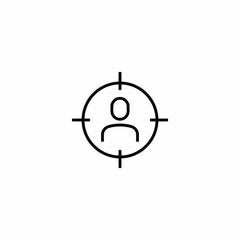 Target Candidate Person Audience Aim Vector Icon Sign Symbol