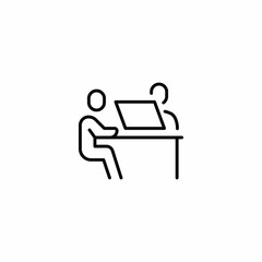 Co-work Collaborate Work Together Vector Icon Sign Symbol