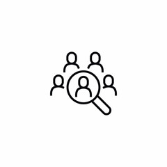Recruiting Headhunting Hiring Search Employee Vector Icon Sign Symbol