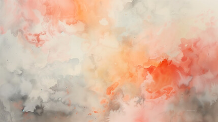 Fototapeta premium Soft pastel ink blots and watercolor smokes blending on a moisture-rich paper canvas.