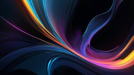 Colorful abstract luminous line background