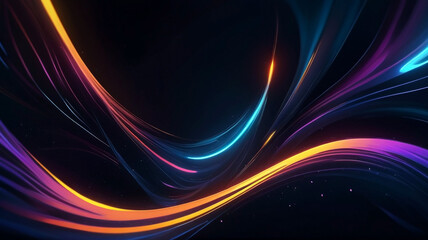 Colorful abstract luminous line background