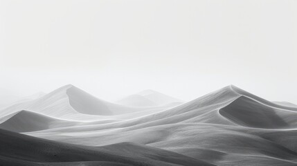 Desert Veiled in Gray captures the stark beauty of a minimalist landscape photography  