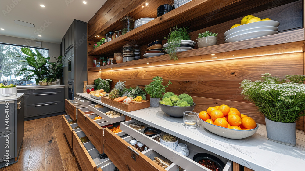 Poster from hidden drawer compartments to perfectly fitted shelves every aspect of this custom cabinetry wa