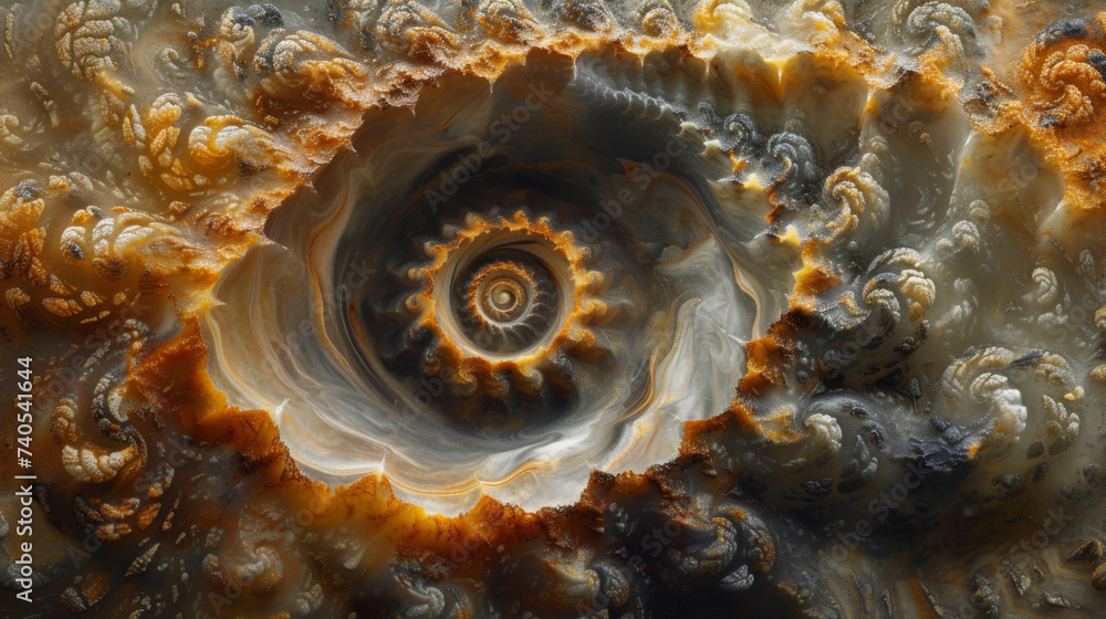 Poster texture of intricate patterns formed by swirling sands.