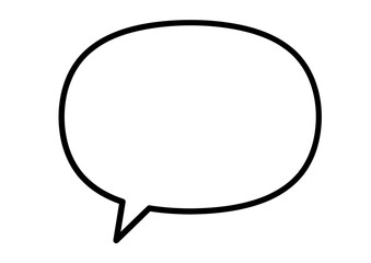 シンプルな吹き出し　正楕円左