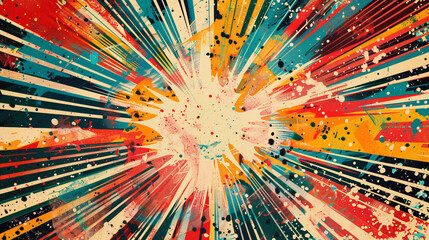 Boom explosion in the vein of old-school comic books.
