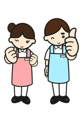 やる気のある男性介護士と女性介護士