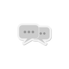 Speech bubbles icon. Forum icon isolated on transparent background