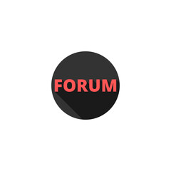 Speech bubbles icon. Forum icon isolated on transparent background