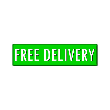 Free delivery button icon isolated on transparent background