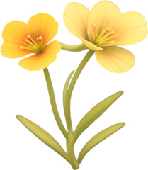 Obraz premium Primrose clipart. A cute Primrose flower icon.