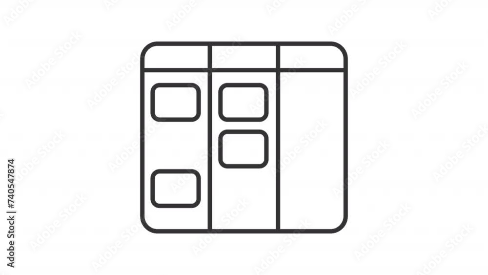 Poster animated diagrams icons. flowcharts line animation library. project management. process infographic.