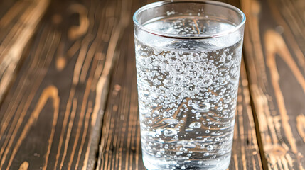Crisp, clear water fills a glass, symbolizing health and rejuvenation.