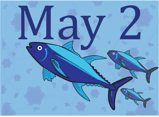 This is simple and vector  Tuna fish background. It is editable.