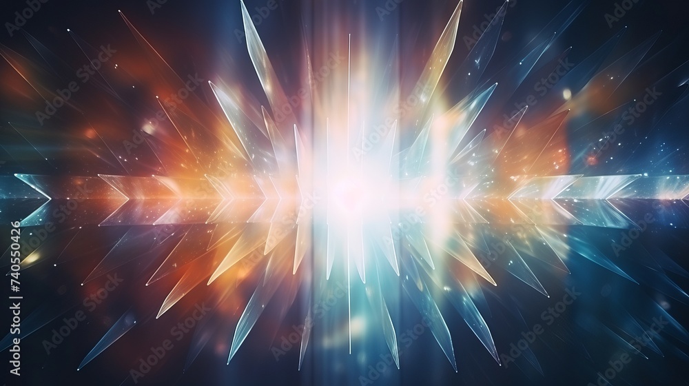 Poster prism light leak texture for photo overlay and effect. lens flare in abstract background. bokeh effe