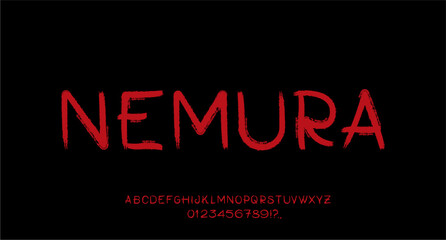 NEMURA FONT VECTOR DISPLAY BRUSH CHALK HANDWRITTING