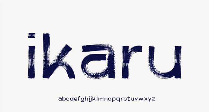 IKARU FONT VECTOR DISPLAY BRUSH LOWERCASE HANDWRITTING ANIME JAPAN