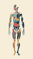 anatomy of body flat design