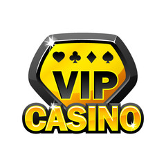 Obraz premium Icon VIP casino. Icon Casino with a Diamond symbol