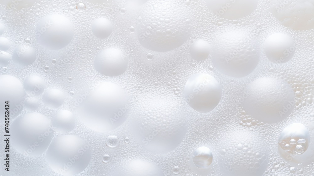 Wall mural Soapsuds background with air bubbles abstract texture