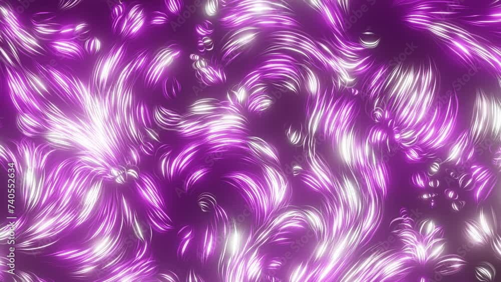 Poster looped seamless abstract effect footage 3d rendering animation purple background with bright light