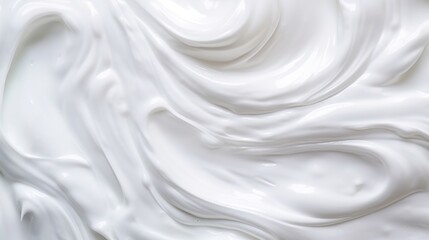 White foam cream texture. Cosmetic cleanser, shower gel, shaving foam background. Creamy cleansing skincare product bubbles